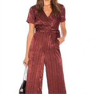 J.O.A striped jumpsuit NWT